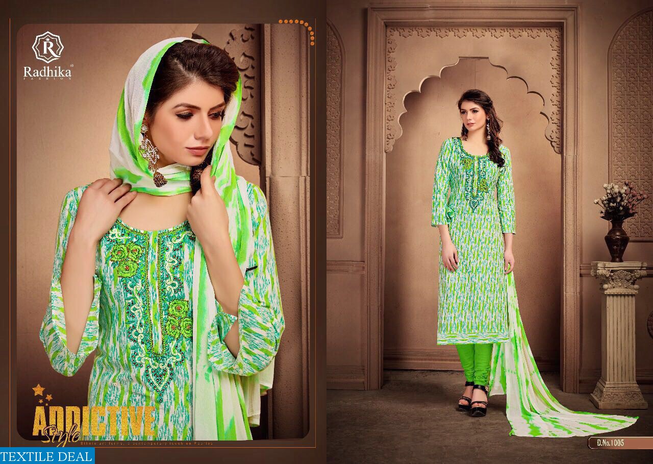 Radhika Afiya Wholesale cotton Work dress material